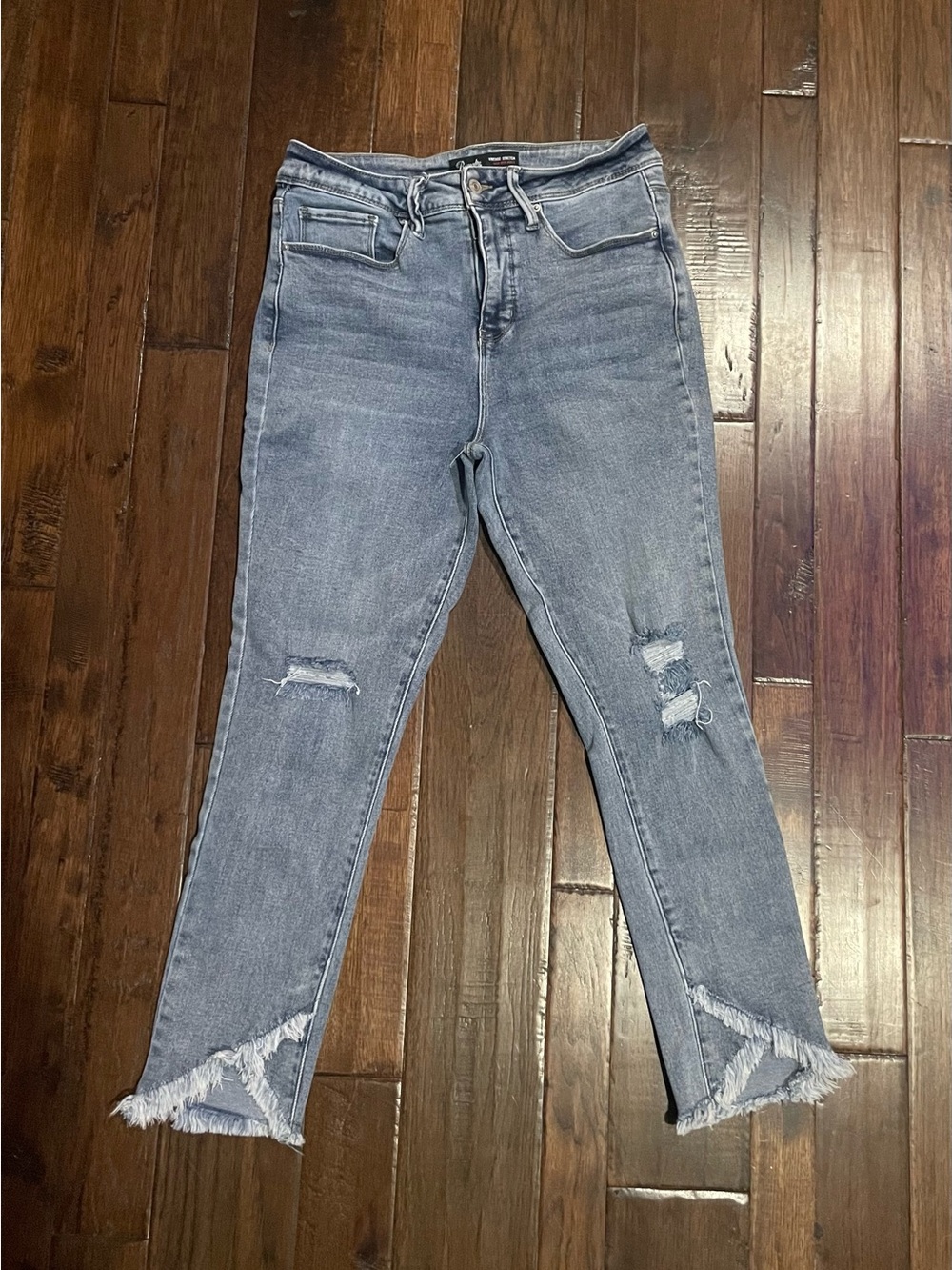 Royalty For Me Distressed Ankle Jeans - Light Blue